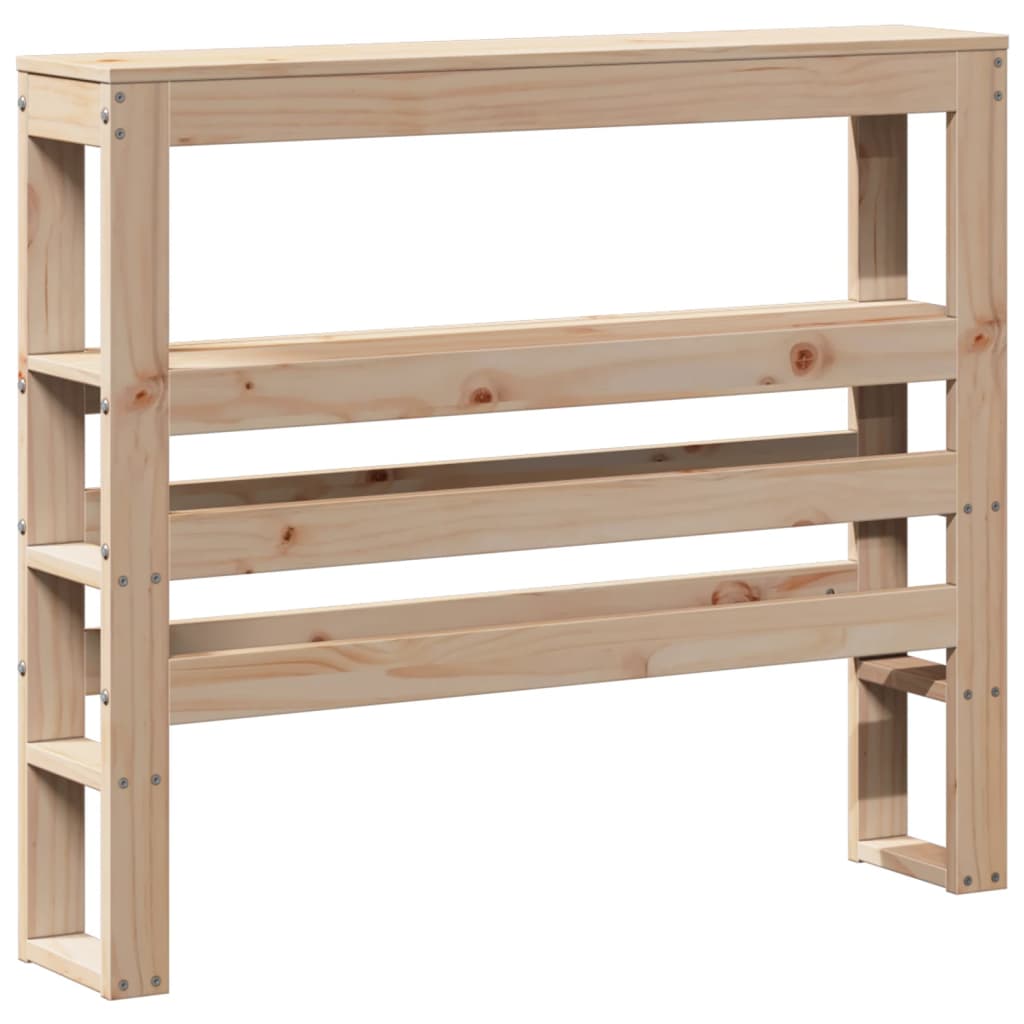 Headboard with Shelves 75 cm Solid Wood Pine